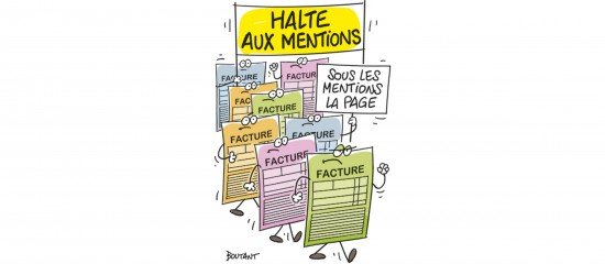 Mentions sur les factures