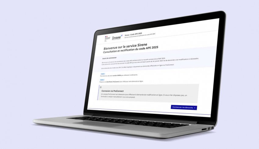 Prenez connaissance de votre nouveau code APE !